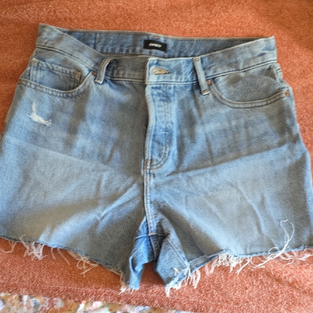 Express Light Blue Jean Shorts